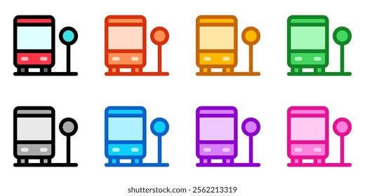 Editable bus stop, parking area vector icon. Part of a big icon set family. Perfect for web and app interfaces, presentations, infographics, etc