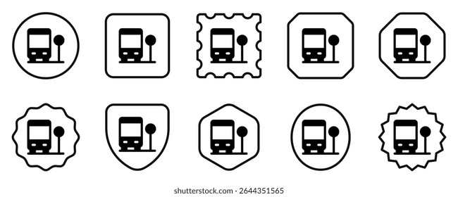 Editable bus stop, parking area vector icon. Part of a big icon set family. Perfect for web and app interfaces, presentations, infographics, etc