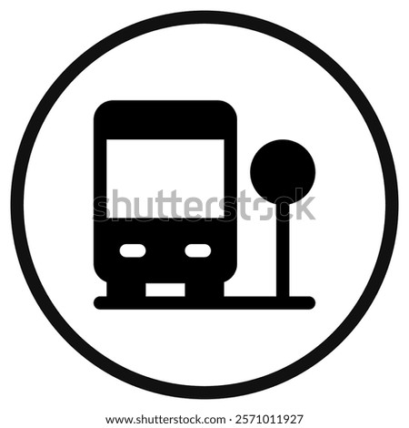 Editable bus stop, parking area vector icon. Part of a big icon set family. Perfect for web and app interfaces, presentations, infographics, etc