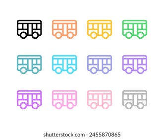 Editable bus vector icon. Vehicles, transportation, travel. Part of a big icon set family. Perfect for web and app interfaces, presentations, infographics, etc