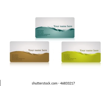 Editable business card set