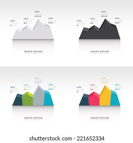 Editable business diagram graph chart set