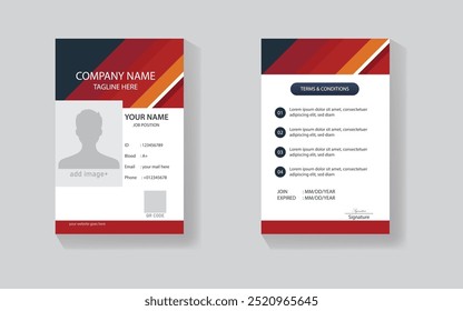 Editable business id card template illustration