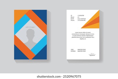 Ilustração do modelo de cartão de identificação comercial editável