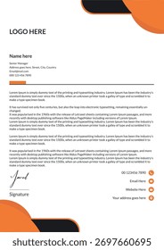 Membrete de negocios editable en formato A4