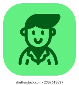 Editable business person with side comb hair avatar vector icon. User, profile, identity, persona. Part of a big icon set family. Perfect for web and app interfaces, presentations, infographics, etc