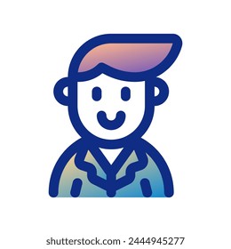 Editable business person with side comb hair avatar vector icon. User, profile, identity, persona. Part of a big icon set family. Perfect for web and app interfaces, presentations, infographics, etc