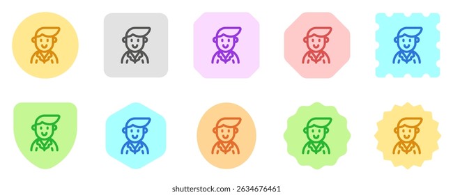 Editable business person with side comb hair avatar vector icon. User, profile, identity, persona. Part of a big icon set family. Perfect for web and app interfaces, presentations, infographics, etc