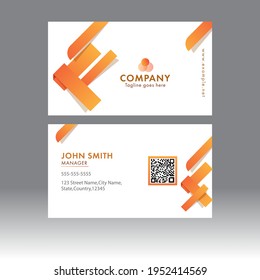 Bearbeitbare Business- oder Visiting Card mit Doppelseiten für die Werbung.