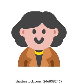 Editable business woman avatar vector icon. User, profile, identity, persona. Part of a big icon set family. Perfect for web and app interfaces, presentations, infographics, etc