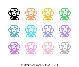 Editable business woman avatar vector icon. User, profile, identity, persona. Part of a big icon set family. Perfect for web and app interfaces, presentations, infographics, etc