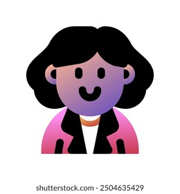 Editable business woman avatar vector icon. User, profile, identity, persona. Part of a big icon set family. Perfect for web and app interfaces, presentations, infographics, etc