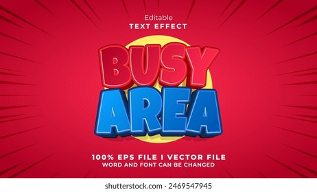 editable busy area text effect.typhography logo