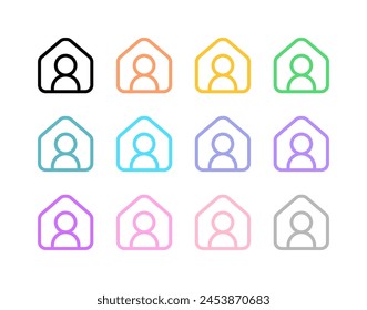 Icono de comprador, inquilino y Vector de usuario editable. Parte de una gran familia de iconos. Perfecto para interfaces de Web y App, presentaciones, infografías, etc
