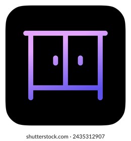 Gabinete editable, icono de vector de mesa de noche. Parte de una gran familia de iconos. Perfecto para interfaces web y aplicaciones, presentaciones, infografías, etc