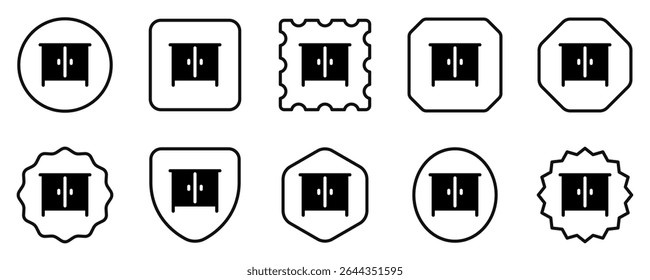 Editable cabinet, nightstand vector icon. Part of a big icon set family. Perfect for web and app interfaces, presentations, infographics, etc