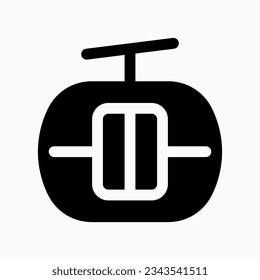 Editable cable car vector icon. Vehicles, transportation, travel. Part of a big icon set family. Perfect for web and app interfaces, presentations, infographics, etc