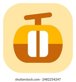 Icono de Vector de teleférico editable. Vehículos, transporte, viajes. Parte de una gran familia de iconos. Perfecto para interfaces de Web y App, presentaciones, infografías, etc