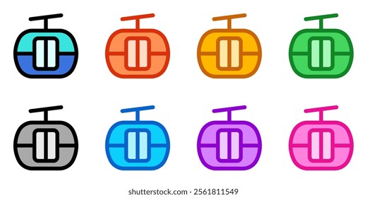 Editable cable car vector icon. Vehicles, transportation, travel. Part of a big icon set family. Perfect for web and app interfaces, presentations, infographics, etc