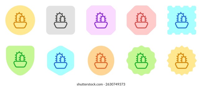 Editable cactus, indoor plant vector icon. Part of a big icon set family. Perfect for web and app interfaces, presentations, infographics, etc