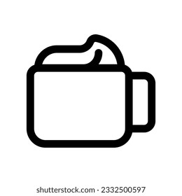 Editable cafe latte vector icon. Cafe, coffee shop, restaurant, drink, beverages. Part of a big icon set family. Perfect for web and app interfaces, presentations, infographics, etc