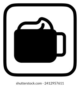 Editable cafe latte vector icon. Cafe, coffee shop, restaurant, drink, beverages. Part of a big icon set family. Perfect for web and app interfaces, presentations, infographics, etc