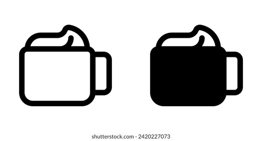Editable cafe latte vector icon. Cafe, coffee shop, restaurant, drink, beverages. Part of a big icon set family. Perfect for web and app interfaces, presentations, infographics, etc
