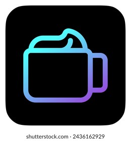 Editable cafe latte vector icon. Cafe, coffee shop, restaurant, drink, beverages. Part of a big icon set family. Perfect for web and app interfaces, presentations, infographics, etc
