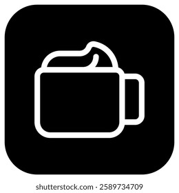 Editable cafe latte vector icon. Cafe, coffee shop, restaurant, drink, beverages. Part of a big icon set family. Perfect for web and app interfaces, presentations, infographics, etc