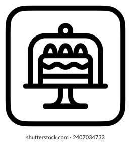 Editable cake display vector icon. Bakery, cooking, food. Part of a big icon set family. Perfect for web and app interfaces, presentations, infographics, etc