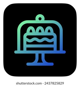 Editable cake display vector icon. Bakery, cooking, food. Part of a big icon set family. Perfect for web and app interfaces, presentations, infographics, etc