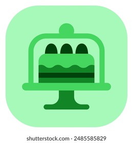 Editable cake display vector icon. Bakery, cooking, food. Part of a big icon set family. Perfect for web and app interfaces, presentations, infographics, etc