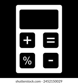 icono de calculadora editable sobre fondo negro