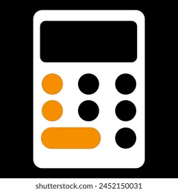 editable calculator icon on black background