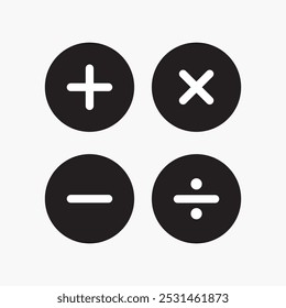 Editable Calculator vector icon button