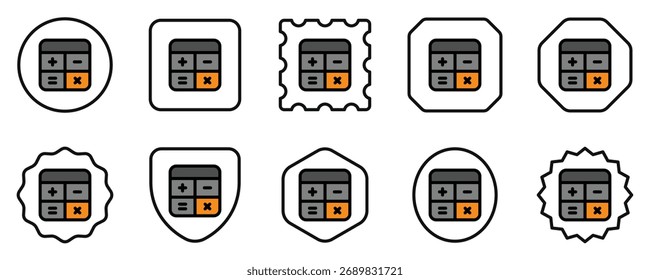 Ícone vetorial da calculadora editável. Parte de uma grande família de conjuntos de ícones. Finanças, negócios, investimento, contabilidade. Perfeito para interfaces web e app, apresentações, infográficos, etc