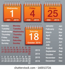 Editable calendar 2013-2016