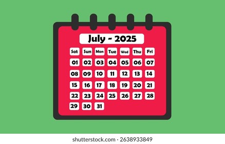 Editable calendar design for use.