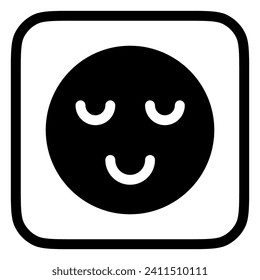 Icono de vector facial relajante, zen y zen editable. Parte de una familia de iconos grandes. Perfecto para interfaces web y de aplicaciones, presentaciones, infografías, etc