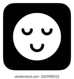 Editable calm, zen, relaxed face vector icon. Part of a big icon set family. Perfect for web and app interfaces, presentations, infographics, etc