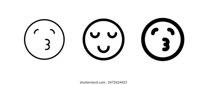 Editable calm, zen, relaxed face vector icon. Part of a big icon set family. Perfect for web and app interfaces, presentations, infographics, etc