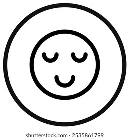 Editable calm, zen, relaxed face vector icon. Part of a big icon set family. Perfect for web and app interfaces, presentations, infographics, etc