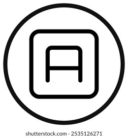 Modo automático de cámara editable, ícono de Vector de letra A. Parte de una gran familia de iconos. Perfecto para interfaces de Web y App, presentaciones, infografías, etc