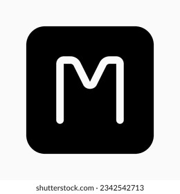 Editable camera manual mode, M letter vector icon. Part of a big icon set family. Perfect for web and app interfaces, presentations, infographics, etc