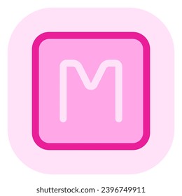 Editable camera manual mode, M letter vector icon. Part of a big icon set family. Perfect for web and app interfaces, presentations, infographics, etc