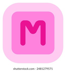 Editable camera manual mode, M letter vector icon. Part of a big icon set family. Perfect for web and app interfaces, presentations, infographics, etc