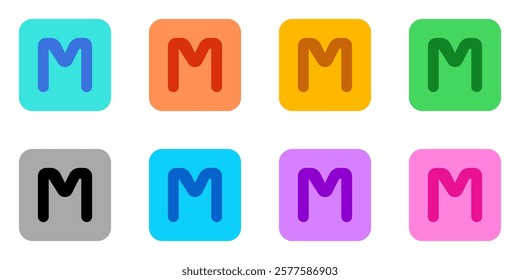 Editable camera manual mode, M letter vector icon. Part of a big icon set family. Perfect for web and app interfaces, presentations, infographics, etc