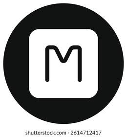 Editable camera manual mode, M letter vector icon. Part of a big icon set family. Perfect for web and app interfaces, presentations, infographics, etc