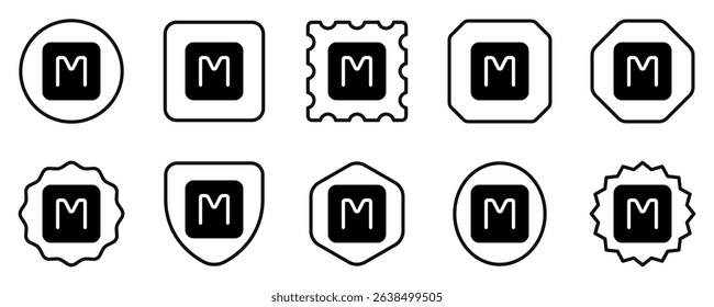 Editable camera manual mode, M letter vector icon. Part of a big icon set family. Perfect for web and app interfaces, presentations, infographics, etc