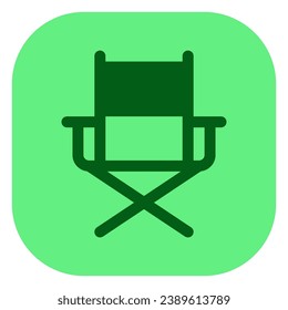 Editable camping, folding, director's chair, furniture vector icon. Movie, cinema, entertainment. Part of a big icon set family. Perfect for web and app interfaces, presentations, infographics, etc